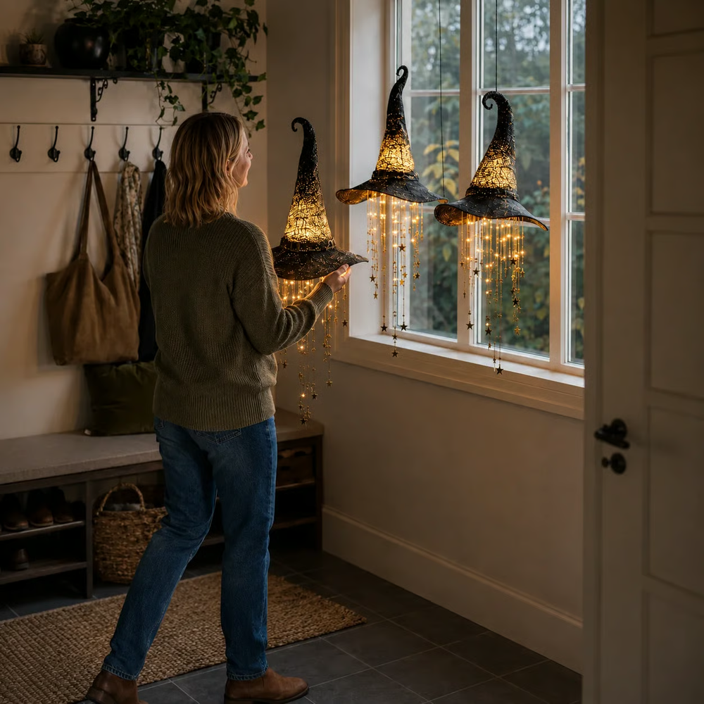🔮 Lighted Witch Hat Hanging Chime Where Halloween Magic Meets Enchanted Glow